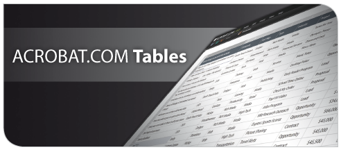 Acrobat.com Tables