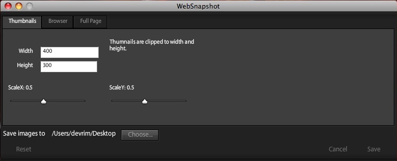 WebSnapshot Ayarlar WebSnapshot Ayarlar