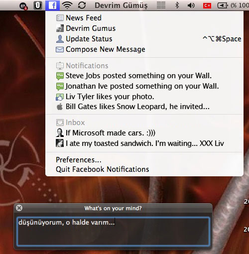 Facebook Notifications Update Status Facebook Notifications Update Status