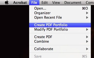 Create PDF Portfolio