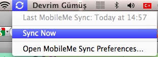Sync Menü